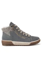 Botki damskie - Rieker Botki N0709-14 Niebieski - miniaturka - grafika 1