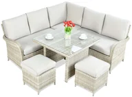 Meble ogrodowe - Narożnik Technorattan Ventura Beige - miniaturka - grafika 1