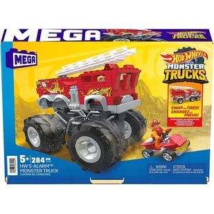 Klocki plastikowe Hot Wheels Mega Bloks Monster Trucks 5-Alarm ATVHHD19 - Klocki - miniaturka - grafika 1