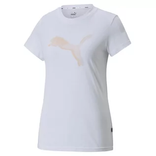 Koszulki sportowe damskie - Damska Koszulka PUMA PUMA POWER GRAPHIC TEE PUMA WHITE 84994102 – Biały - grafika 1