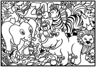 Kolorowanki, wyklejanki - Painting Velvet Kolorowanka welwetowa, zoo - miniaturka - grafika 1