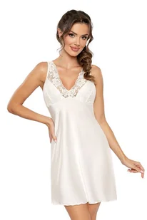 Satynowa koszulka Mari ecru XXL - Pudełko podarunkowe - Bielizna nocna - miniaturka - grafika 1