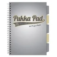 Zeszyty szkolne - Pukka Project Book Grey A4 kratka 100 kartek 3 szt. - miniaturka - grafika 1