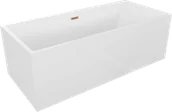 Wanny - Mexen Vigo wanna wolnostojąca 178,5 x 80 cm, biała, przelew miedź szczotkowana - 51251788000-65 - miniaturka - grafika 1