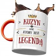 Kubki - Kubek Pomarańczowy Dla Kuzyna na Urodziny Prezent z Nadrukiem ze Zdjęciem+ Opakowanie na prezent (wzór 01) - miniaturka - grafika 1