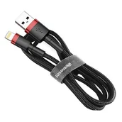 Kable USB - Baseus Kabel CALKLF-C19 Lightning M USB 20 M 2m kolor czarno-czerwony - miniaturka - grafika 1