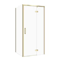 Kabiny prysznicowe - Kabina prysznicowa Cersanit Larga 80x90x195 prostokątna złoty mat transparentne S601-464 - miniaturka - grafika 1