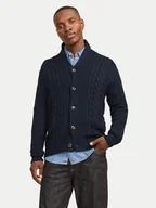 Swetry męskie - Jack&Jones Kardigan Craig 12258484 Granatowy Regular Fit - miniaturka - grafika 1