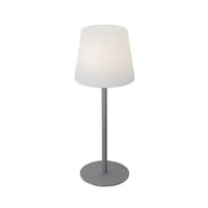 Lampy stojące - QAZQA Lampa stołowa szara ładowalna w komplecie z diodą LED i ściemniaczem IP54 - Jude - miniaturka - grafika 1