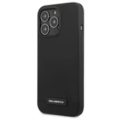 Etui i futerały do telefonów - Karl Lagerfeld KLHCP13LSLMP1K iPhone 13 Pro / 13 6,1" hardcase czarny/black Silicone Plaque KF000984 - miniaturka - grafika 1