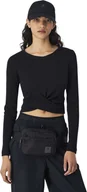 Koszulki i topy damskie - Champion Koszulka damska Champion Crewneck Croptop czarna 117435 KK001 L - miniaturka - grafika 1