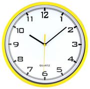 Zegary - MPM Quality QUALITY Zegar ścienny plastikowy, 255 mm E01.2478 Żółty - miniaturka - grafika 1