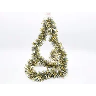 Ozdoby bożonarodzeniowe - Łańcuch choinkowy grubo / cienko cięty 9 x 200 cm zielono-złoty - miniaturka - grafika 1