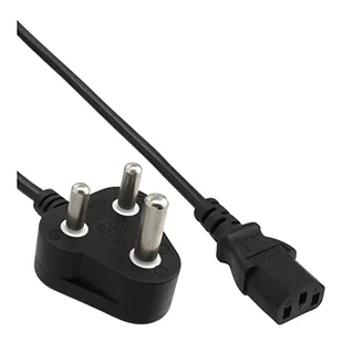 InLine Kabel zasilający Kabel Zasilający do Południowej Afryki 10A Typ M IEC connector 1.8m 16652L - Kable komputerowe i do monitorów - miniaturka - grafika 1