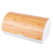 Chlebaki - CHLEBAK NIERDZEWNY BIAŁY Z BAMBUSOWĄ POKRYWĄ 38X24X20 CM 020401751 - miniaturka - grafika 1
