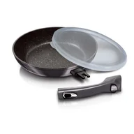 Patelnie - SK PATELNIA Z POWŁ. GRANITOWĄ Z ODPINANĄ RĄCZKĄ 24cm BERLINGER HAUS Carbon Pro BH-6912 emix - miniaturka - grafika 1