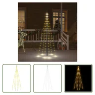 Choinki - The Living Store Choinka LED na maszt Ciepła biel 108 diod LED 180 cm - miniaturka - grafika 1