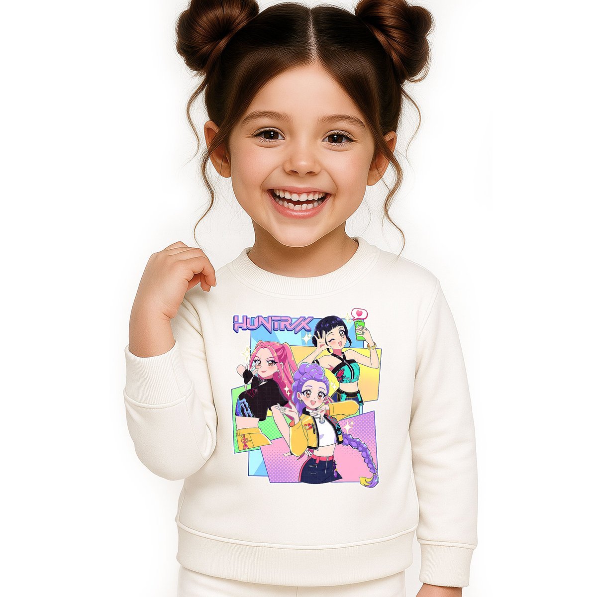 BLUZA DZIECIĘCA K-POPOWE ŁOWCZYNIE DEMONÓW HUNTRIX 122-128 BAWEŁNIANA