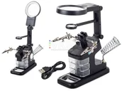 Mikroskopy i lupy - LUPA TRZECIA RĘKA 10 LED SMD UCHWYT LUTOWANIA 25x ZWY - miniaturka - grafika 1