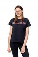 Koszulki i topy damskie - WRANGLER SS TEE BLACK W7Z1EV100 XS - miniaturka - grafika 1