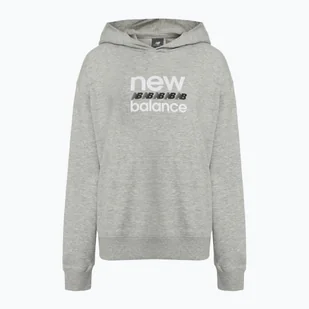 Bluza damska New Balance Sport Graphic French Terry Hoodie athletic grey - Bluzy damskie - miniaturka - grafika 1