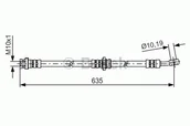 Przewody hamulcowe - Bosch Przewód hamulcowy giętki BOSCH 1987481433 1987481433 - miniaturka - grafika 1