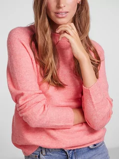 Swetry damskie - Pieces Sweter w kolorze różowym - grafika 1