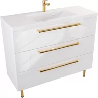 Szafki łazienkowe - Szafka Umywalkowa Stojąca w stylu Loft ATHOS 100 cm UZ - miniaturka - grafika 1