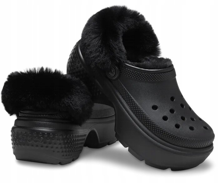 Crocs Damskie Ocieplane Chodaki Buty Platforma Stomp Lined Clog 38-39