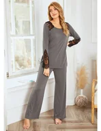 Komplety damskie - Damski komplet domowy - Szary L - miniaturka - grafika 1