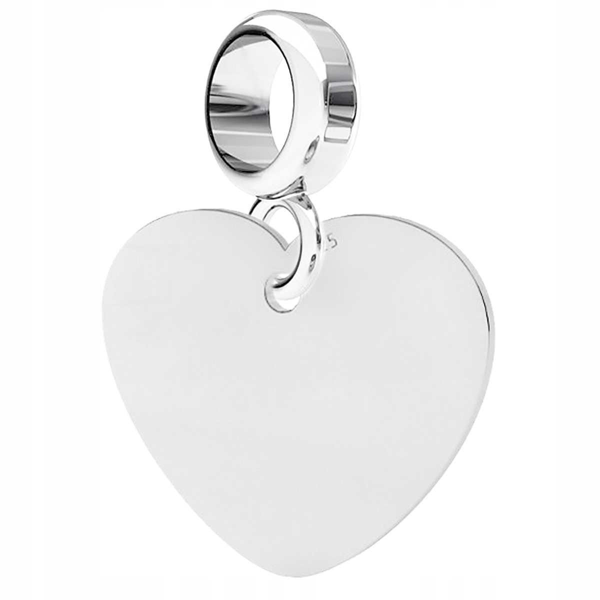 Charms Srebrny Blaszka z Sercem Serduszkiem Serce Serduszko Love SREBRO 925