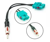 Akcesoria motoryzacyjne - PRZEWÓD KABEL ADAPTER ANTENA PODWÓJNA FAKRA ISO ZŁĄCZE AUDI VW SEAT SKODA - miniaturka - grafika 1