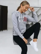 Bluzy damskie - Bluza KANGURKA  Tommy Hilfiger Damska Szara Z kapturem L - miniaturka - grafika 1