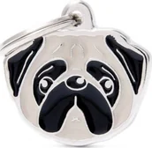 Odblaski i adresówki - Zawieszka Adresówka Identyfikator z grawerem dla psa mops - miniaturka - grafika 1