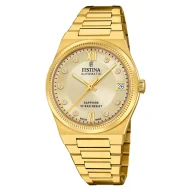 Zegarki damskie - Festina Swiss Made 20033/2 Zegarek Damski Automatyczny ze złotą tarczą - miniaturka - grafika 1