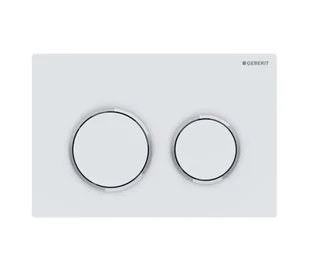 Geberit Omega20 - Sterowanie spłukiwaniem, biały matowy/chrom błyszczący 115.085.JT.1 - Przyciski spłukujące - miniaturka - grafika 1