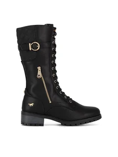 Mustang Kozaki 1435-602 Czarny - Kozaki damskie - miniaturka - grafika 1