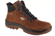 Buty trekkingowe męskie - Męskie buty trekkingowe 4F ALPHATREK OBMH257 brązowe Rozmiar: 44 - miniaturka - grafika 1