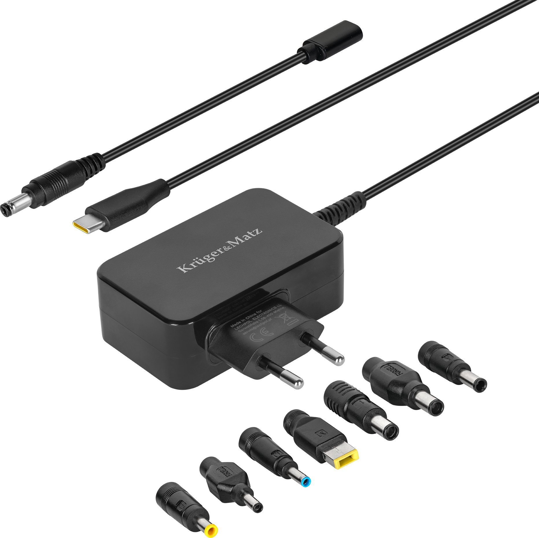 Zasilacz uniwersalny Kruger&Matz 45W z funkcją Power Delivery 7 końcówek