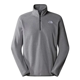 Bluza The North Face 100 Glacier 1/4 Zip Fleece 0A855WDYY1 - szara - Bluzy męskie - miniaturka - grafika 1