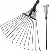 Grabie i motyki - GRABIE OGRODOWE UCHWYT TELESKOPOWY 180CM REGULOWANIE 18-63CM Z 15 ZĘBAMI - miniaturka - grafika 1