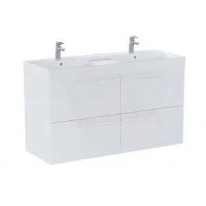 ROCA A851915806 ELLA Zestaw łazienkowy UNIK 120 cm z 4 szufladami, biały połysk - Szafki łazienkowe - miniaturka - grafika 1