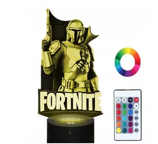 Lampka Nocna FORTNITE Mandalorian 3D LED Imię - Lampy stojące - miniaturka - grafika 1