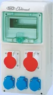 Rozdzielnie elektryczne - Elektromet Spółdzielnia Inwalidów Rozdzielnica budowlana 8 modułow, 1x16A 5P 400V, 1x32A 5P 400V, 3x16A 2P+Z RSS-02 IP44 942020 - miniaturka - grafika 1