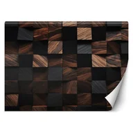 Fototapety - Fototapeta, Mozaika drewniana kostka 3D (Rozmiar 350x245) - miniaturka - grafika 1
