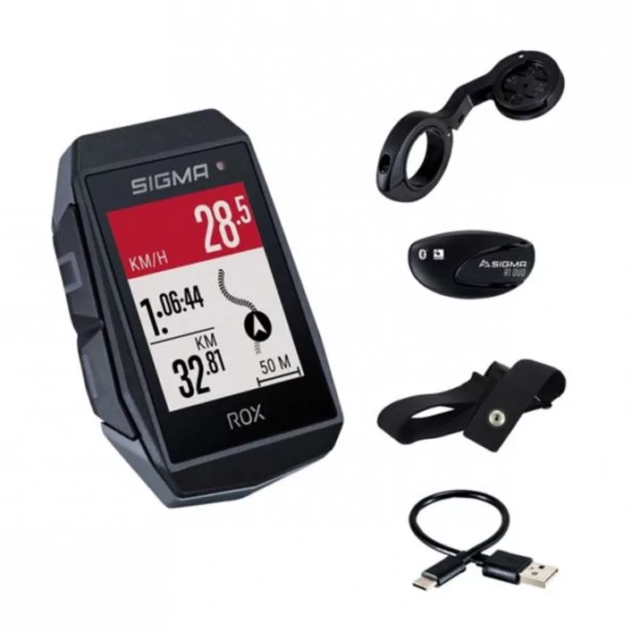 Sigma SPORT SPORT ROX 11.1 Evo Bike Computer Set incl. Bracket + HR, czarny 2022 Urządzenia GPS