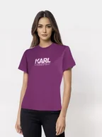 Koszulki i topy damskie - Karl Lagerfeld t-shirt dark puprle [rozmiar L] - miniaturka - grafika 1