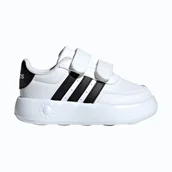 Buty dla dziewczynek - Buty dziecięce adidas Breaknet 2.0 CF Białe na rzepy ID5276 24 - miniaturka - grafika 1