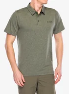 Koszulki i topy damskie - Koszulka polo Columbia Tech Trail Polo - stone green heather - miniaturka - grafika 1