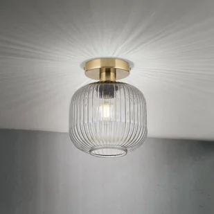 ORION Lampa sufitowa Carneval, możliwość ściemniania, aluminiowy / szary / cynkowy, salon / jadalnia, szkło - Lampy sufitowe - miniaturka - grafika 1
